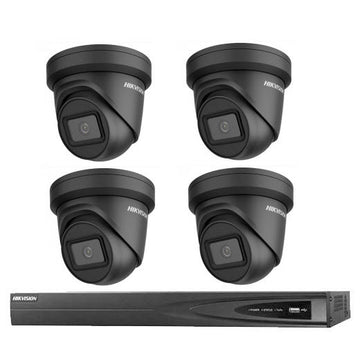 6MP 4CH Hikvision CCTV Kit: 2 x Outdoor Turret Cameras + 4CH NVR