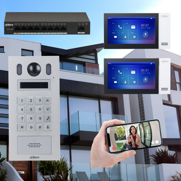 Dahua Intercom Kit DHI-VTO3221E-P DAHUA VILLA OUTDOOR STATION 2 x 2 x DHI-VTH2421FW-P Indoor Monitor 